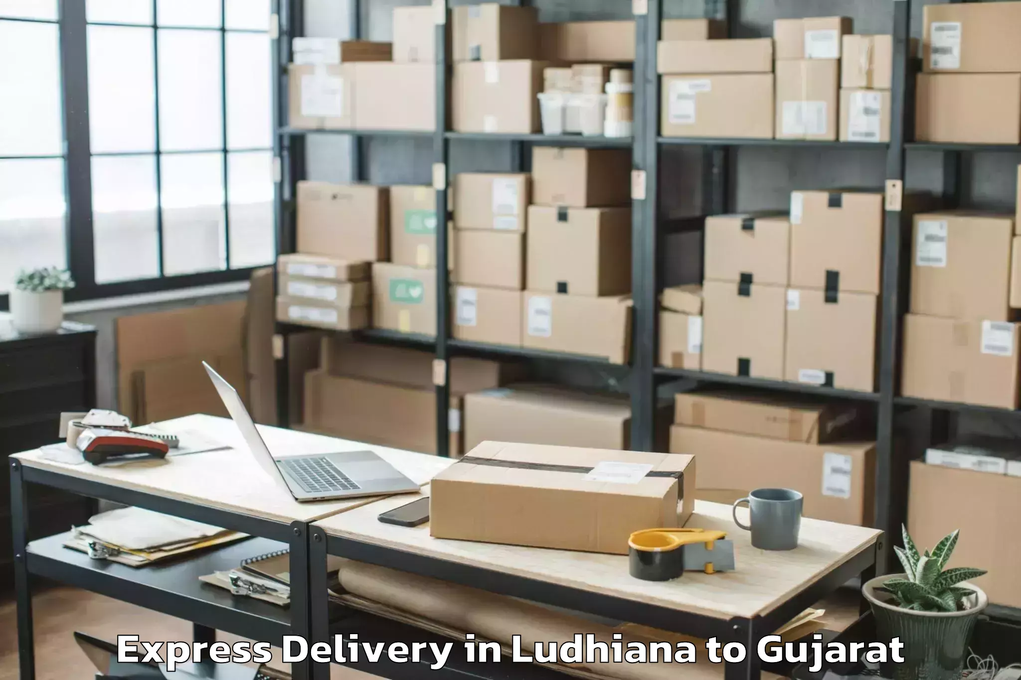 Get Ludhiana to Karjan Express Delivery